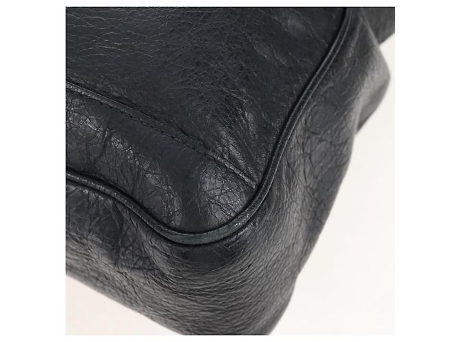 Balenciaga Classic Mini Folder Bag Leather 2way Black Silver 340134 - vista 13