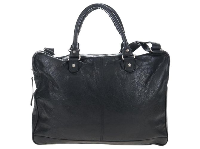 Balenciaga Classic Mini Folder Bag Leather 2way Black Silver 340134 - vista 3