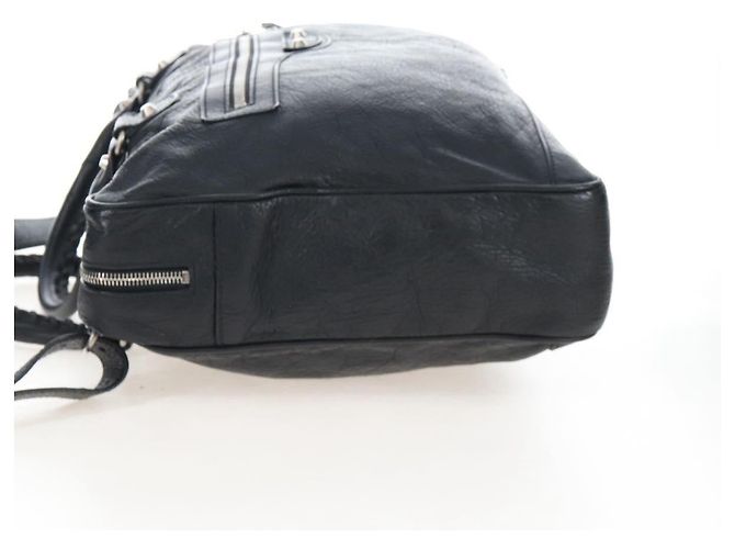Balenciaga Classic Mini Folder Bag Leather 2way Black Silver 340134 - vista 4