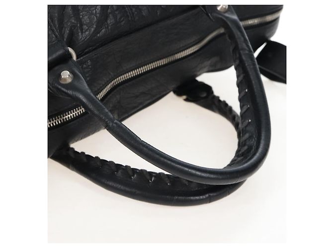 Balenciaga Classic Mini Folder Bag Leather 2way Black Silver 340134 - vista 7