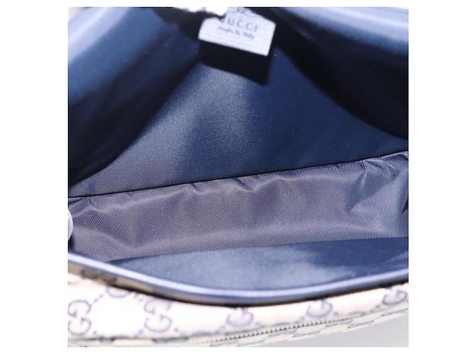 GUCCI GG Canvas Shoulder Bag Navy Gold Tone 798823 - vista 17