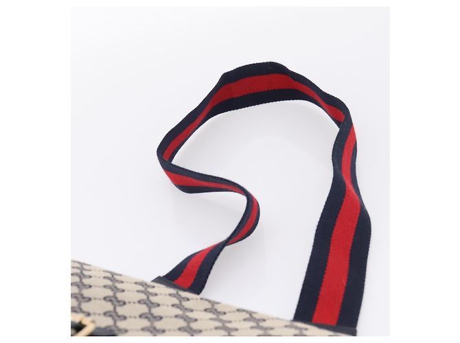 GUCCI GG Canvas Shoulder Bag Navy Gold Tone 798823 - vista 8