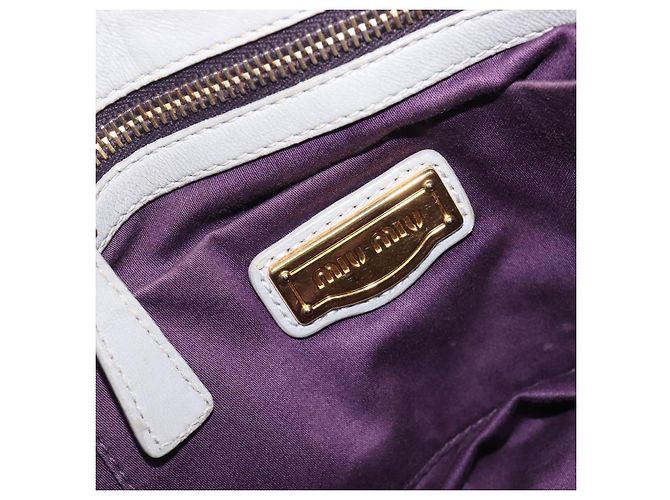 Miu Miu Hand Bag Leather 2way Gray Gold - vista 30