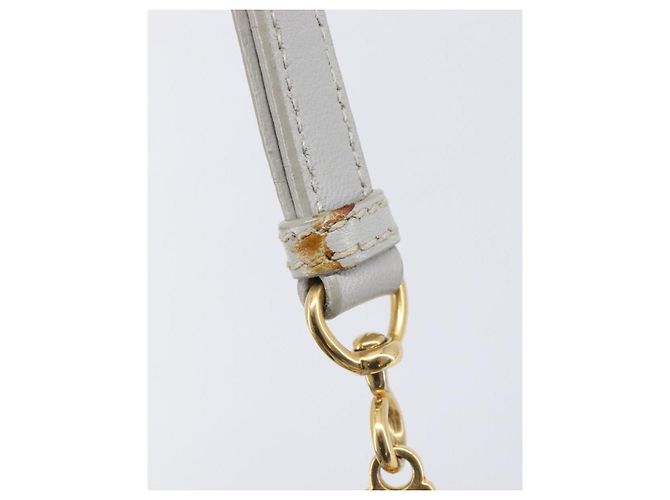 Miu Miu Hand Bag Leather 2way Gray Gold - vista 38