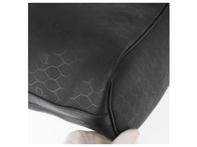 Christian Dior Honeycomb Canvas Shoulder Bag PVC Black Gold - vista 15