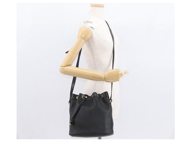Christian Dior Honeycomb Canvas Shoulder Bag PVC Black Gold - vista 21