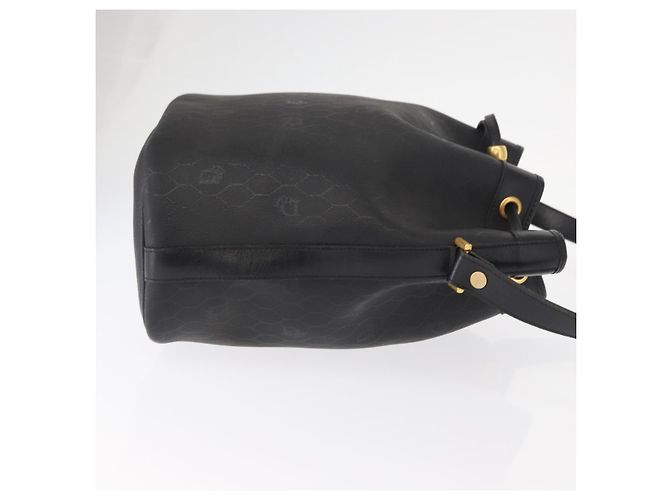 Christian Dior Honeycomb Canvas Shoulder Bag PVC Black Gold - vista 3