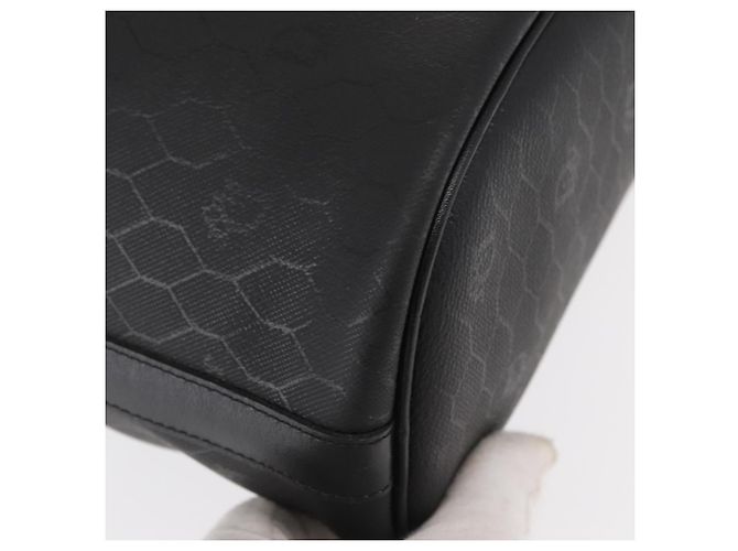 Christian Dior Honeycomb Canvas Shoulder Bag PVC Black Gold - vista 9