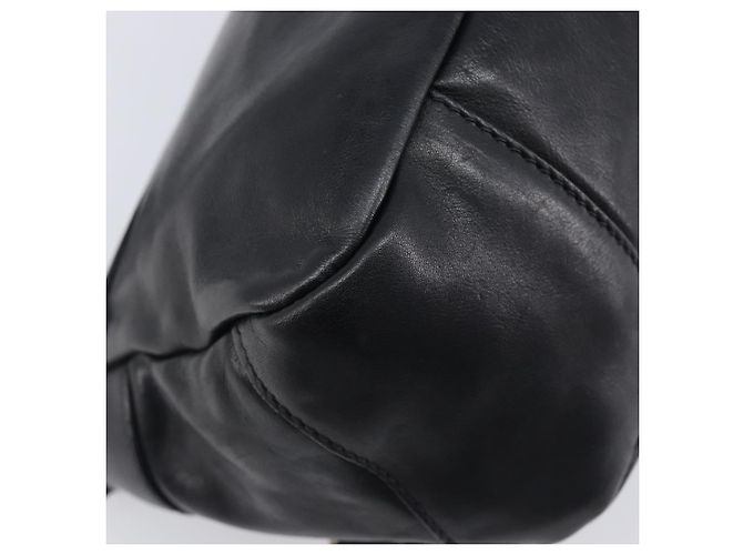 PRADA Shoulder Bag Leather Black Silver - vista 15