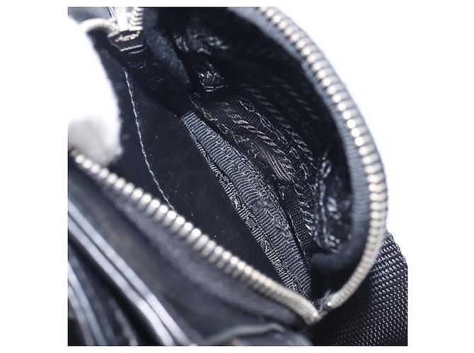 PRADA Shoulder Bag Leather Black Silver - vista 28