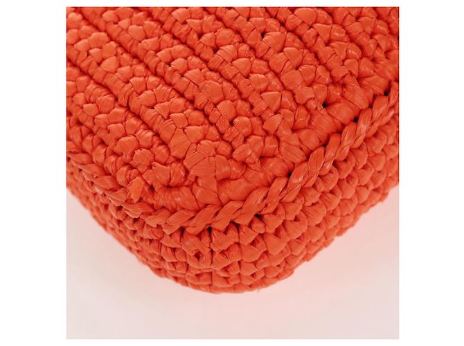 PRADA Shoulder Pouch Raffia 2way Orange Silver - vista 15