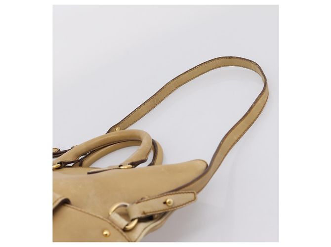 Miu Miu Hand Bag Leather 2way Beige Gold Tone - vista 12