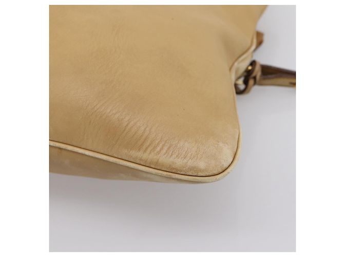 Miu Miu Hand Bag Leather 2way Beige Gold Tone - vista 16