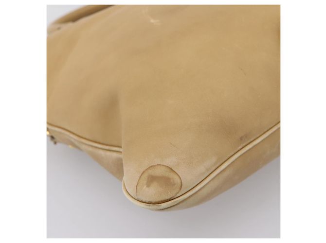Miu Miu Hand Bag Leather 2way Beige Gold Tone - vista 17