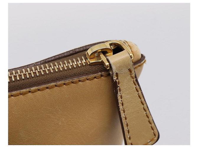 Miu Miu Hand Bag Leather 2way Beige Gold Tone - vista 20