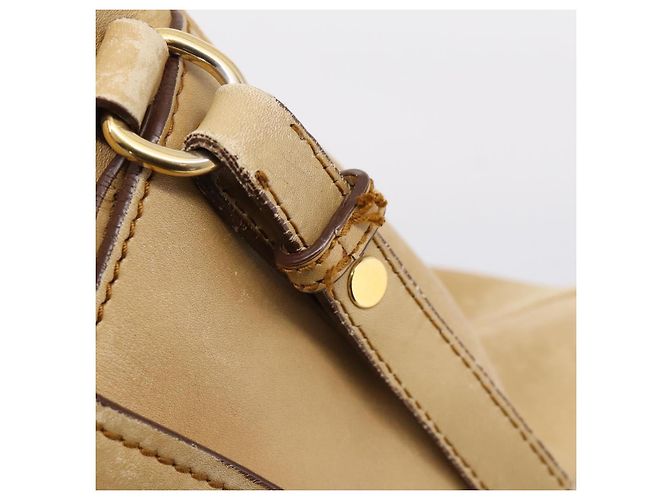 Miu Miu Hand Bag Leather 2way Beige Gold Tone - vista 23