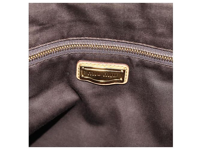 Miu Miu Hand Bag Leather 2way Beige Gold Tone - vista 24