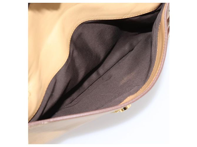 Miu Miu Hand Bag Leather 2way Beige Gold Tone - vista 31