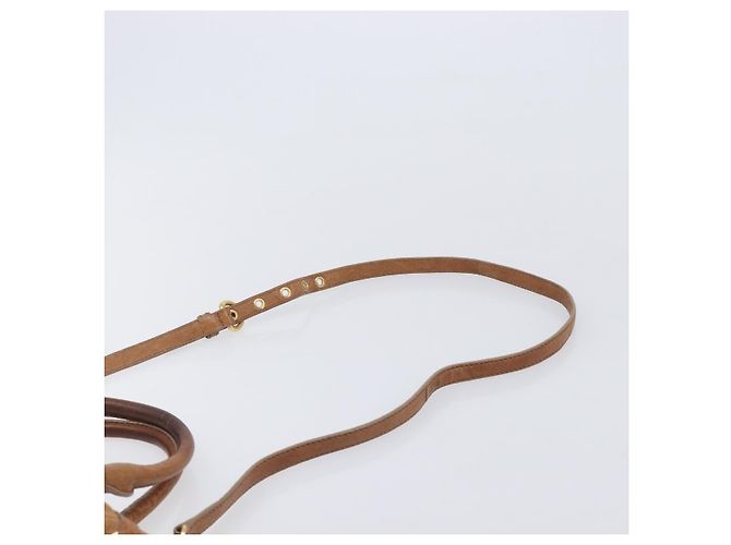 Miu Miu Hand Bag Leather 2way Brown Gold - vista 10