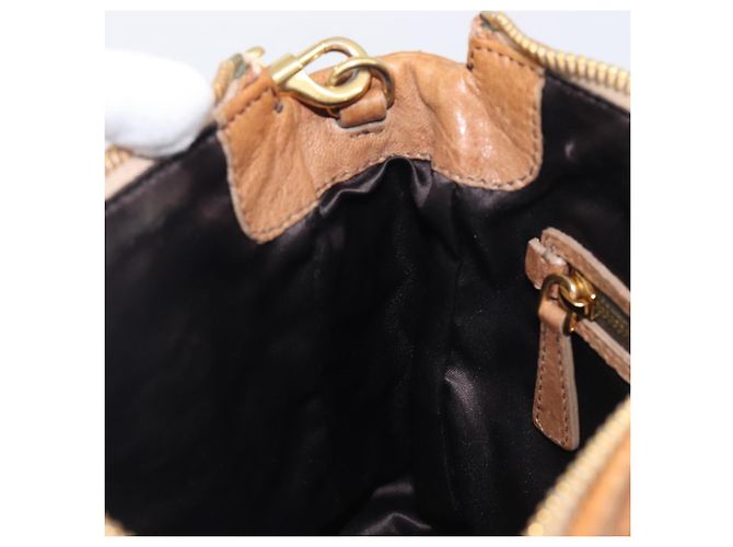 Miu Miu Hand Bag Leather 2way Brown Gold - vista 26