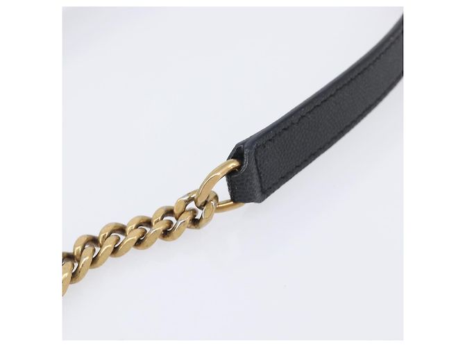 Autre Marque Saint Laurent Chain Shoulder Bag Leather Black Gold - vista 10