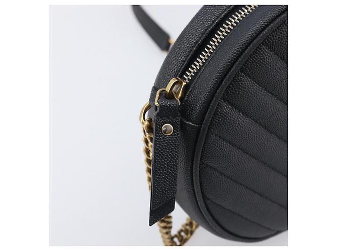Autre Marque Saint Laurent Chain Shoulder Bag Leather Black Gold - vista 16