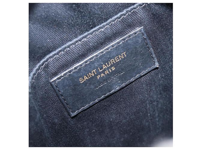 Autre Marque Saint Laurent Chain Shoulder Bag Leather Black Gold - vista 17