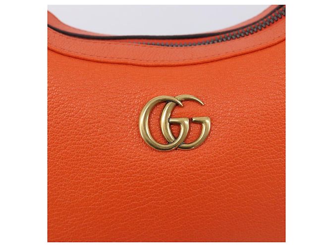 GUCCI GG Marmont Aphrodite Small Shoulder Bag Leather Orange 731817 - vista 19