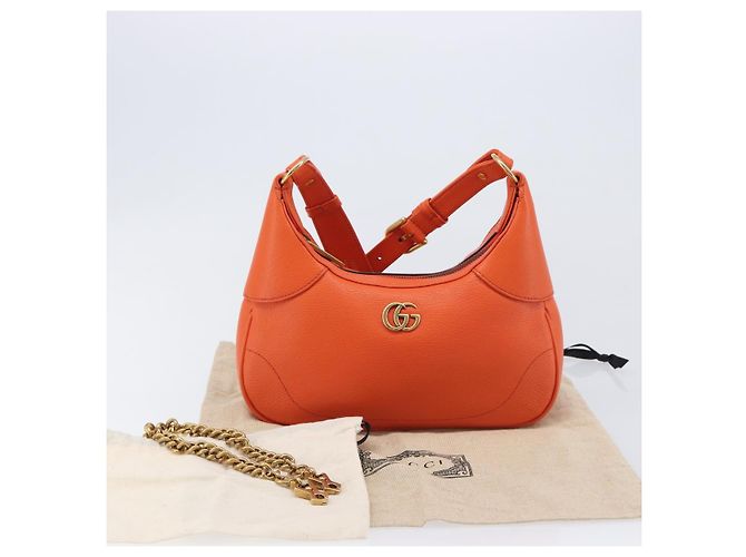 GUCCI GG Marmont Aphrodite Small Shoulder Bag Leather Orange 731817 - vista 29