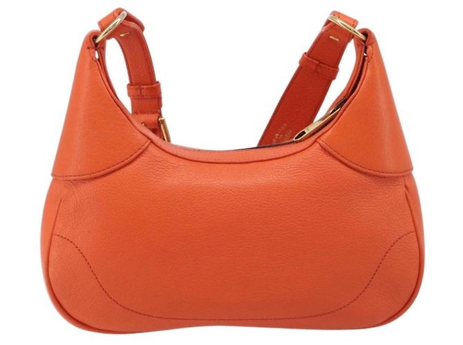GUCCI GG Marmont Aphrodite Small Shoulder Bag Leather Orange 731817 - vista 3