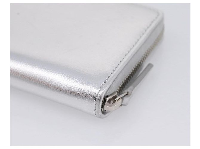 CHANEL Long Wallet Leather Silver CC - vista 10