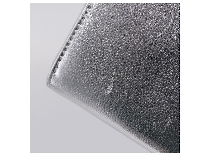 CHANEL Long Wallet Leather Silver CC - vista 12