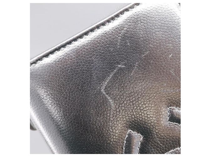 CHANEL Long Wallet Leather Silver CC - vista 13