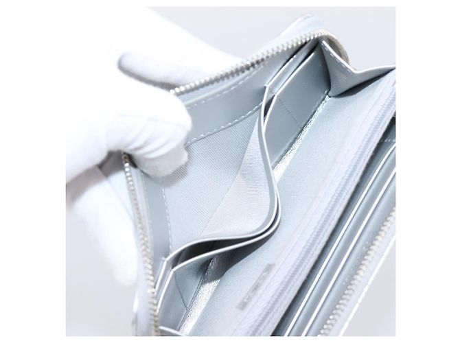 CHANEL Long Wallet Leather Silver CC - vista 17