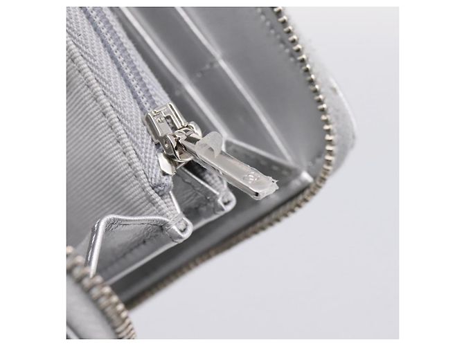 CHANEL Long Wallet Leather Silver CC - vista 20