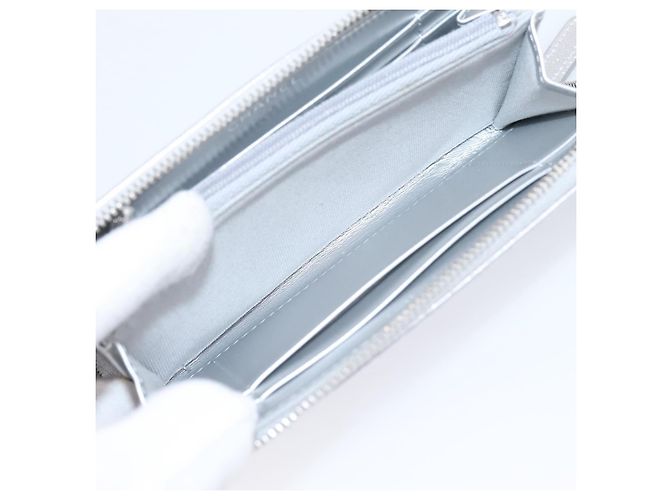 CHANEL Long Wallet Leather Silver CC - vista 22