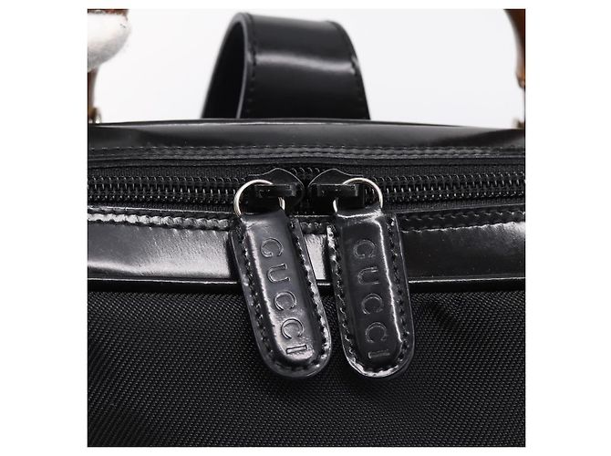 GUCCI Bamboo Shoulder Bag Nylon Black 003 2058 0059 5 - vista 16