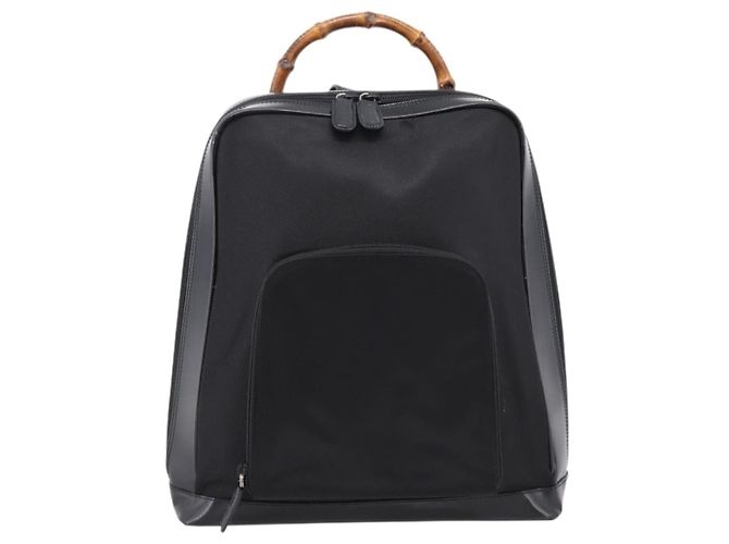 GUCCI Bamboo Shoulder Bag Nylon Black 003 2058 0059 5 - vista 2
