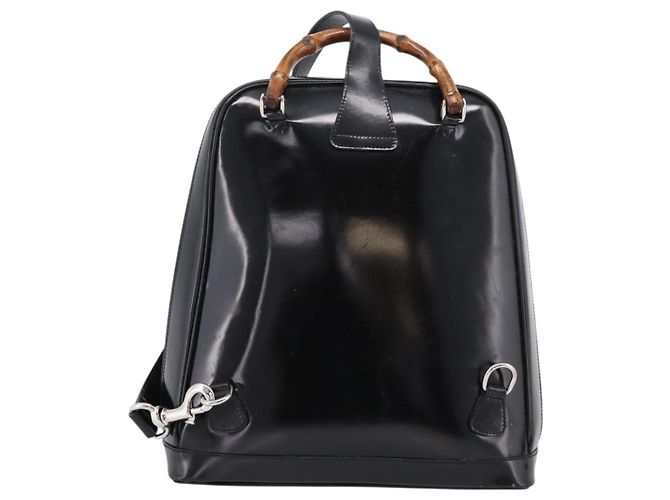 GUCCI Bamboo Shoulder Bag Nylon Black 003 2058 0059 5 - vista 3