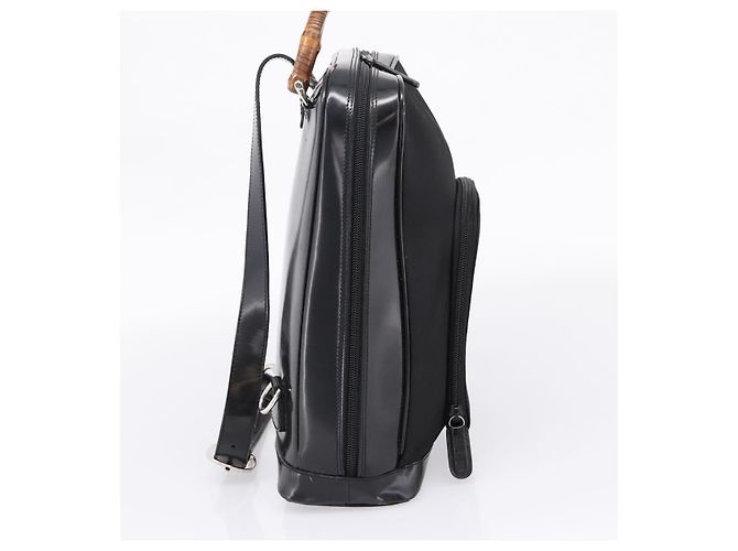 GUCCI Bamboo Shoulder Bag Nylon Black 003 2058 0059 5 - vista 4