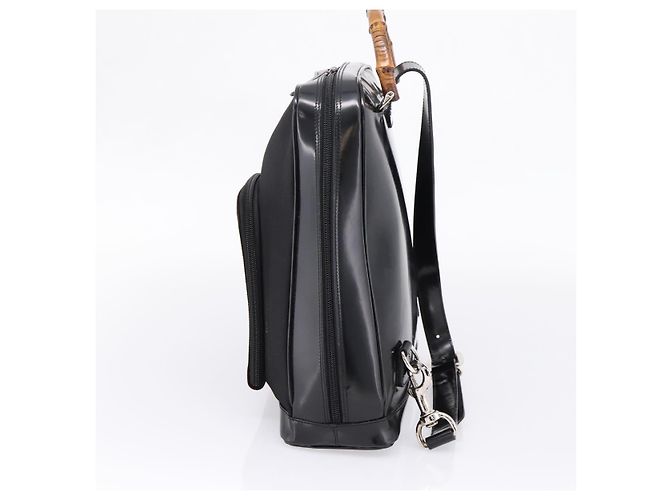 GUCCI Bamboo Shoulder Bag Nylon Black 003 2058 0059 5 - vista 5