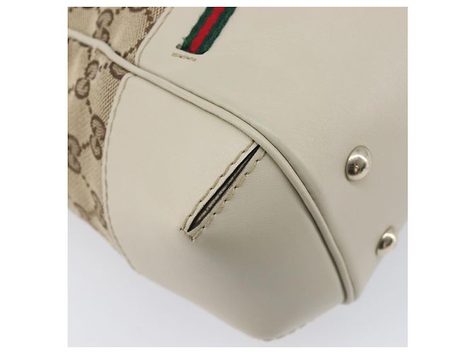 GUCCI GG Canvas Web Sherry Line Hand Bag Beige Gold 269894 - vista 13