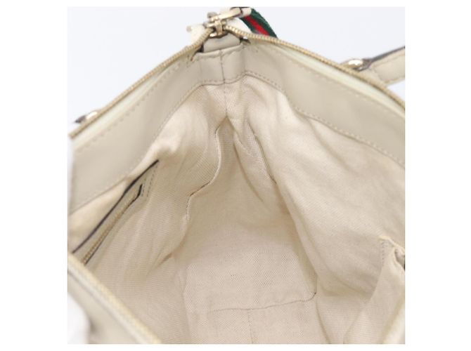 GUCCI GG Canvas Web Sherry Line Hand Bag Beige Gold 269894 - vista 20
