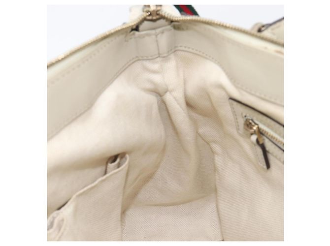 GUCCI GG Canvas Web Sherry Line Hand Bag Beige Gold 269894 - vista 21