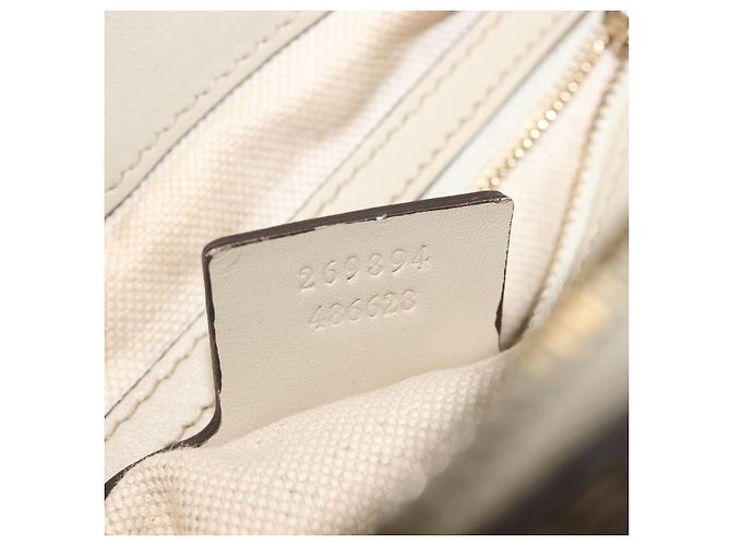 GUCCI GG Canvas Web Sherry Line Hand Bag Beige Gold 269894 - vista 24
