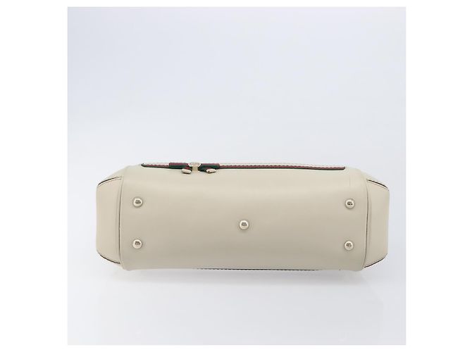 GUCCI GG Canvas Web Sherry Line Hand Bag Beige Gold 269894 - vista 9
