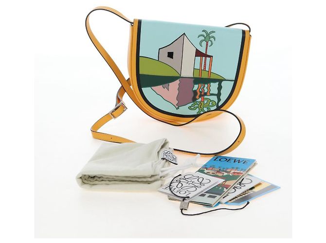 LOEWE Ken Price Collaboration Shoulder Bag Leather Yellow Silver - vista 30