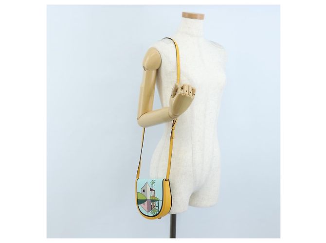 LOEWE Ken Price Collaboration Shoulder Bag Leather Yellow Silver - vista 31