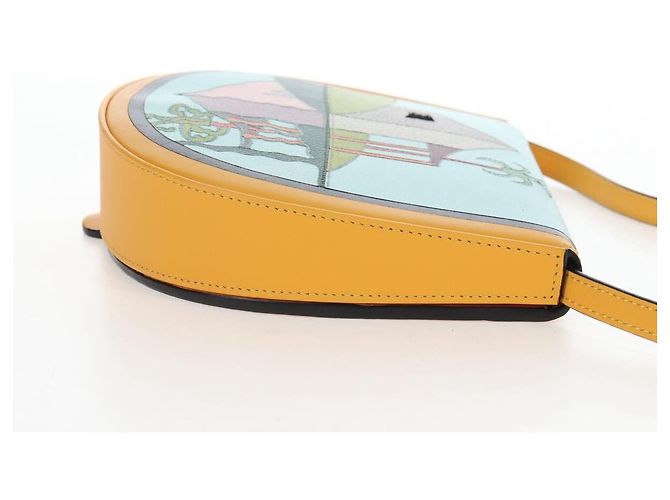 LOEWE Ken Price Collaboration Shoulder Bag Leather Yellow Silver - vista 5