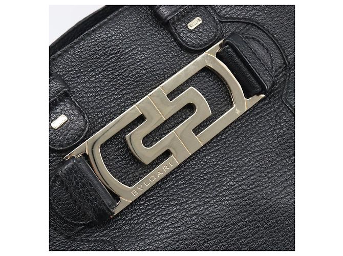 Bulgari BVLGARI Parentesi Tote Bag Leather Black Gold Tone - vista 16